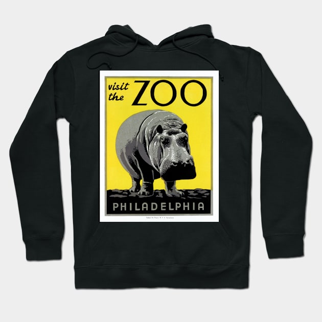 Restored Philadelphia Zoo Promotional Poster Created for the WPA Hoodie by vintageposterco